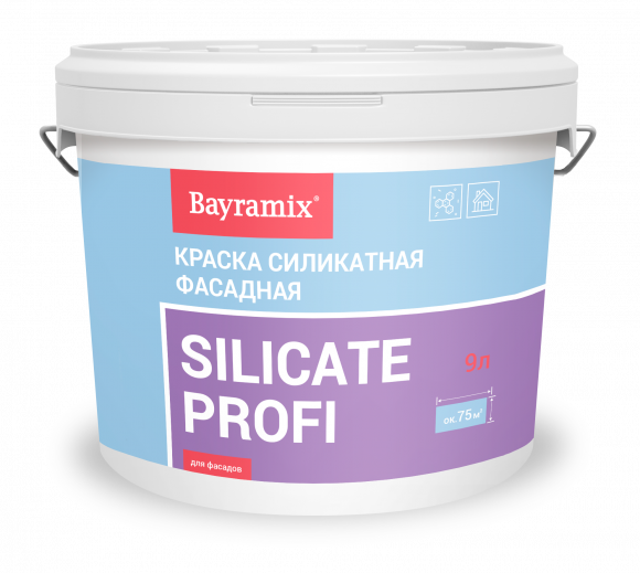 Bayramix Silicatе profi Краска силикатная Белая, 9 л.