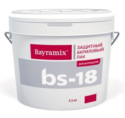 Bayramix BS-18 Лак акриловый защитный для интерьера, 2,5 кг.