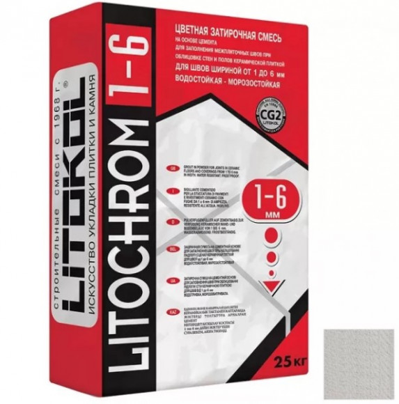 Litokol Litochrom Цементная затирка для плитки 1-6 мм, 25 кг. Litokol Litochrom Цементная затирка для плитки 1-6 мм, 25 кг.