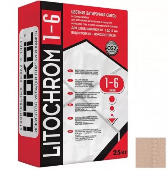 Litokol Litochrom Цементная затирка для плитки 1-6 мм, 25 кг. Litokol Litochrom Цементная затирка для плитки 1-6 мм, 25 кг.