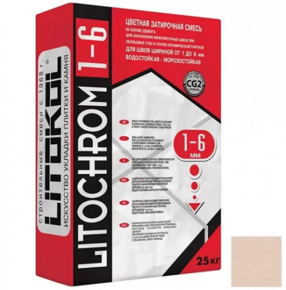 Litokol Litochrom Цементная затирка для плитки 1-6 мм, 25 кг. Litokol Litochrom Цементная затирка для плитки 1-6 мм, 25 кг.