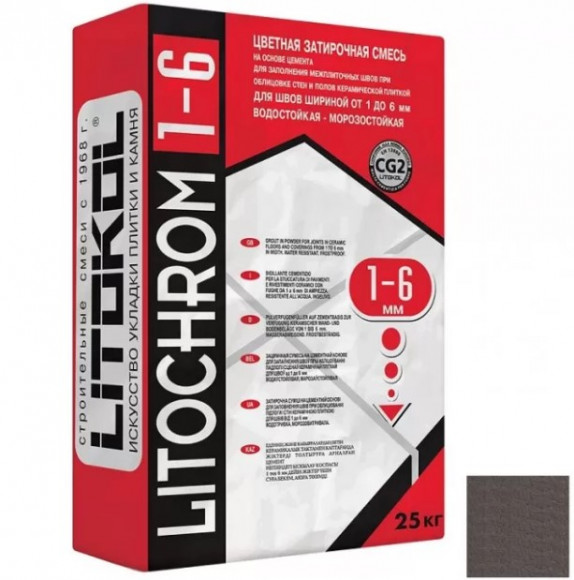 Litokol Litochrom Цементная затирка для плитки 1-6 мм, 25 кг. Litokol Litochrom Цементная затирка для плитки 1-6 мм, 25 кг.