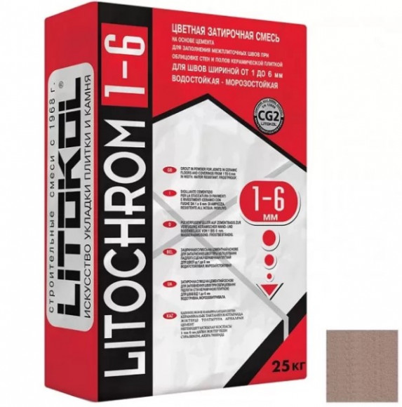 Litokol Litochrom Цементная затирка для плитки 1-6 мм, 25 кг. Litokol Litochrom Цементная затирка для плитки 1-6 мм, 25 кг.