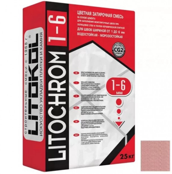 Litokol Litochrom Цементная затирка для плитки 1-6 мм, 25 кг. Litokol Litochrom Цементная затирка для плитки 1-6 мм, 25 кг.