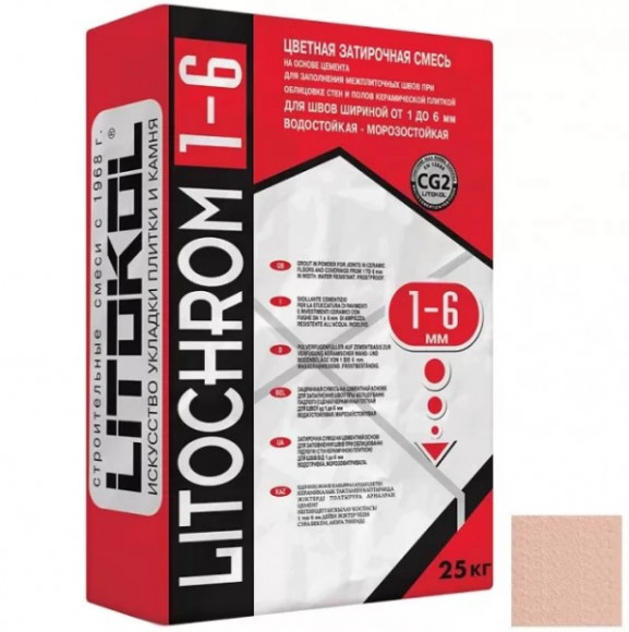 Litokol Litochrom Цементная затирка для плитки 1-6 мм, 25 кг. Litokol Litochrom Цементная затирка для плитки 1-6 мм, 25 кг.