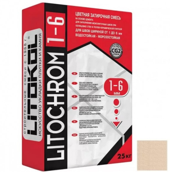 Litokol Litochrom Цементная затирка для плитки 1-6 мм, 25 кг. Litokol Litochrom Цементная затирка для плитки 1-6 мм, 25 кг.
