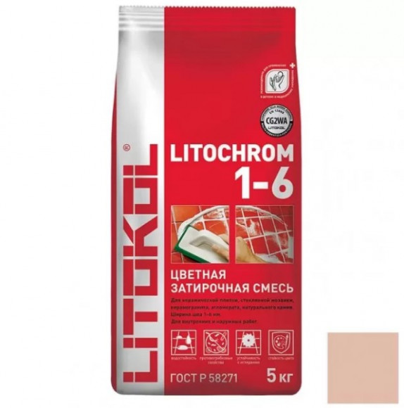 Litokol Litochrom Цементная затирка для плитки 1-6 мм, 5 кг. Litokol Litochrom Цементная затирка для плитки 1-6 мм, 5 кг.