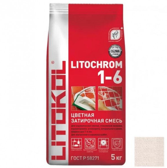 Litokol Litochrom Цементная затирка для плитки 1-6 мм, 5 кг. Litokol Litochrom Цементная затирка для плитки 1-6 мм, 5 кг.