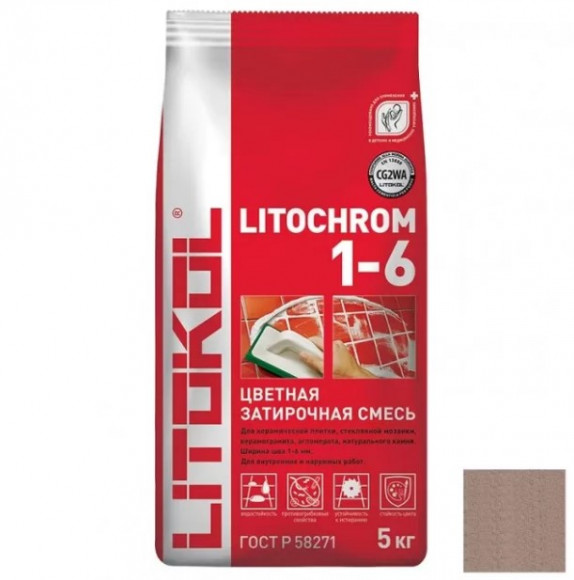 Litokol Litochrom Цементная затирка для плитки 1-6 мм, 5 кг. Litokol Litochrom Цементная затирка для плитки 1-6 мм, 5 кг.