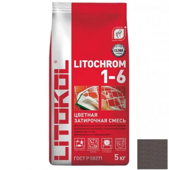 Litokol Litochrom Цементная затирка для плитки 1-6 мм, 5 кг. Litokol Litochrom Цементная затирка для плитки 1-6 мм, 5 кг.