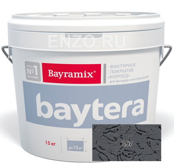 Bayramix Baytera Штукатурка декоративная Короед фракция 3 мм, 15 кг Bayramix Baytera Штукатурка декоративная Короед фракция 3 мм, 15 кг