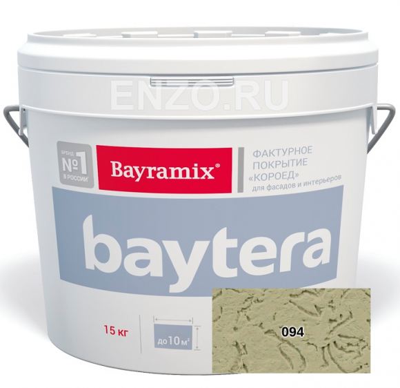 Bayramix Baytera Штукатурка декоративная Короед фракция 3 мм, 15 кг Bayramix Baytera Штукатурка декоративная Короед фракция 3 мм, 15 кг