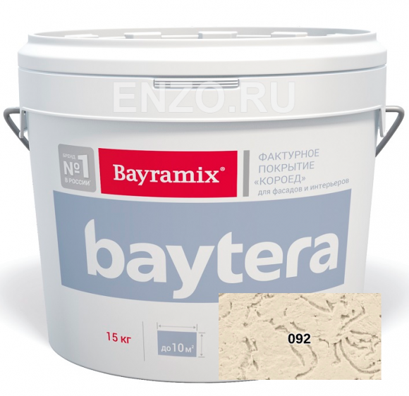 Bayramix Baytera Штукатурка декоративная Короед фракция 3 мм, 15 кг Bayramix Baytera Штукатурка декоративная Короед фракция 3 мм, 15 кг
