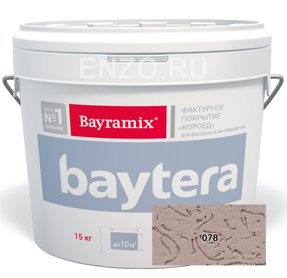 Bayramix Baytera Штукатурка декоративная Короед фракция 3 мм, 15 кг Bayramix Baytera Штукатурка декоративная Короед фракция 3 мм, 15 кг