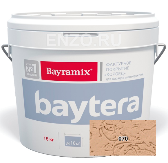 Bayramix Baytera Штукатурка декоративная Короед фракция 3 мм, 15 кг Bayramix Baytera Штукатурка декоративная Короед фракция 3 мм, 15 кг