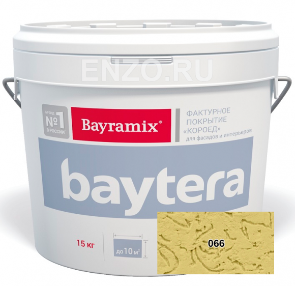 Bayramix Baytera Штукатурка декоративная Короед фракция 3 мм, 15 кг Bayramix Baytera Штукатурка декоративная Короед фракция 3 мм, 15 кг