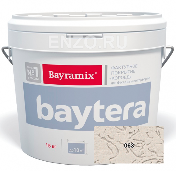 Bayramix Baytera Штукатурка декоративная Короед фракция 3 мм, 15 кг Bayramix Baytera Штукатурка декоративная Короед фракция 3 мм, 15 кг