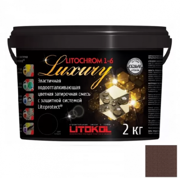 Litokol Litochrom Luxury Цементная затирка для плитки 1-6 мм, 2 кг.