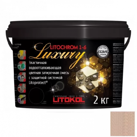 Litokol Litochrom Luxury Цементная затирка для плитки 1-6 мм, 2 кг.