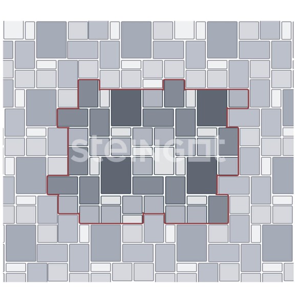 STEINGOT Бавария Bianco Nero тротуарная плитка 60 мм. STEINGOT Бавария Bianco Nero тротуарная плитка 60 мм.