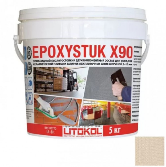 Litokol Epoxystuk X90 Эпоксидная затирка и клей для плитки, 5 кг. Litokol Epoxystuk X90 Эпоксидная затирка и клей для плитки, 5 кг.