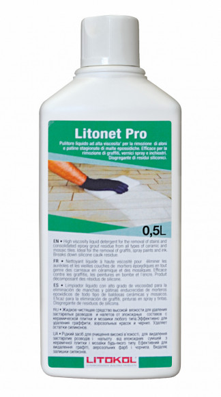 Litokol Litonet Pro Очиститель для плитки с высокой вязкостью, 0,5 л.