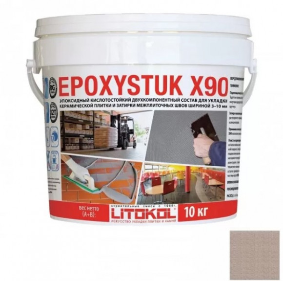 Litokol Epoxystuk X90 Эпоксидная затирка и клей для плитки, 10 кг. Litokol Epoxystuk X90 Эпоксидная затирка и клей для плитки, 10 кг.