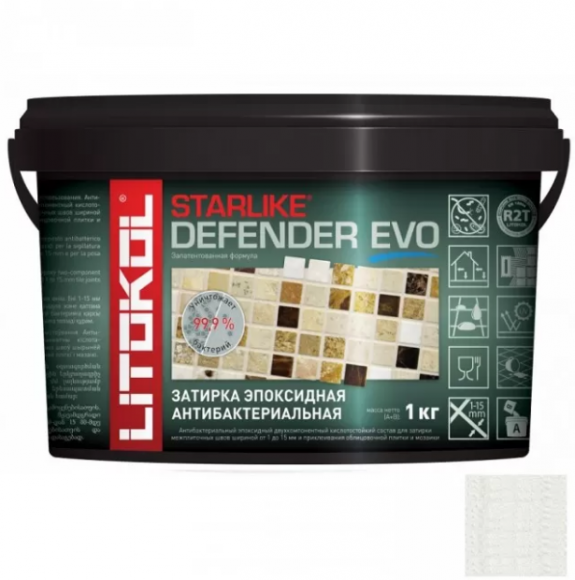 Litokol Starlike Defender Evo Эпоксидная затирка 1-15 мм, 1 кг. Litokol Starlike Defender Evo Эпоксидная затирка 1-15 мм, 1 кг.