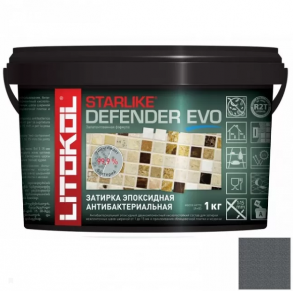 Litokol Starlike Defender Evo Эпоксидная затирка 1-15 мм, 1 кг. Litokol Starlike Defender Evo Эпоксидная затирка 1-15 мм, 1 кг.