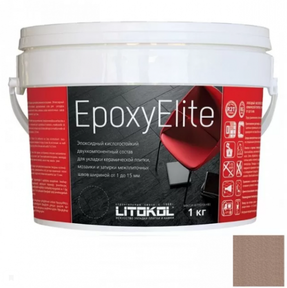 Litokol EpoxyElite Эпоксидная затирка и клей для плитки, 1 кг.