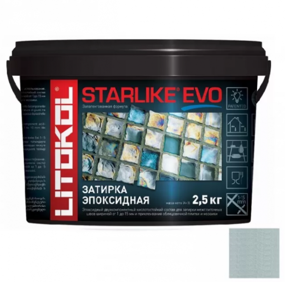 Litokol Starlike Evo Эпоксидная затирка 1-15 мм, 2,5 кг. Litokol Starlike Evo Эпоксидная затирка 1-15 мм, 2,5 кг.
