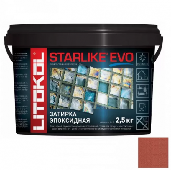 Litokol Starlike Evo Эпоксидная затирка 1-15 мм, 2,5 кг. Litokol Starlike Evo Эпоксидная затирка 1-15 мм, 2,5 кг.
