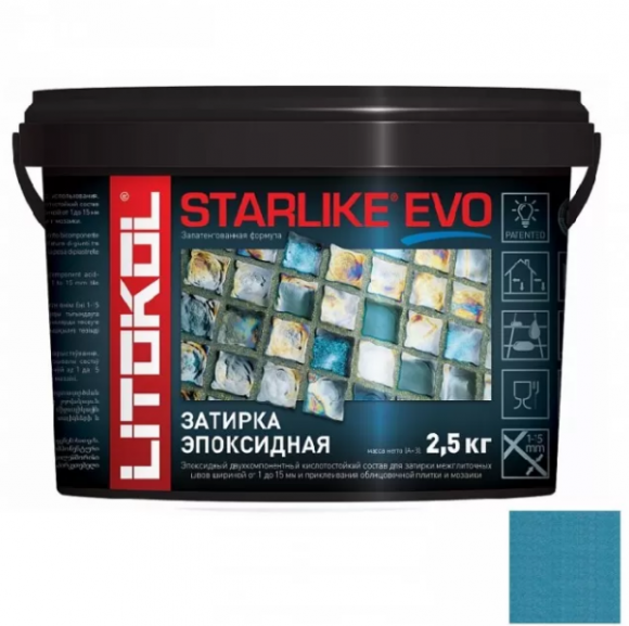 Litokol Starlike Evo Эпоксидная затирка 1-15 мм, 2,5 кг. Litokol Starlike Evo Эпоксидная затирка 1-15 мм, 2,5 кг.