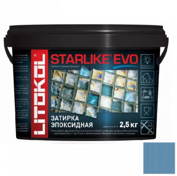 Litokol Starlike Evo Эпоксидная затирка 1-15 мм, 2,5 кг. Litokol Starlike Evo Эпоксидная затирка 1-15 мм, 2,5 кг.