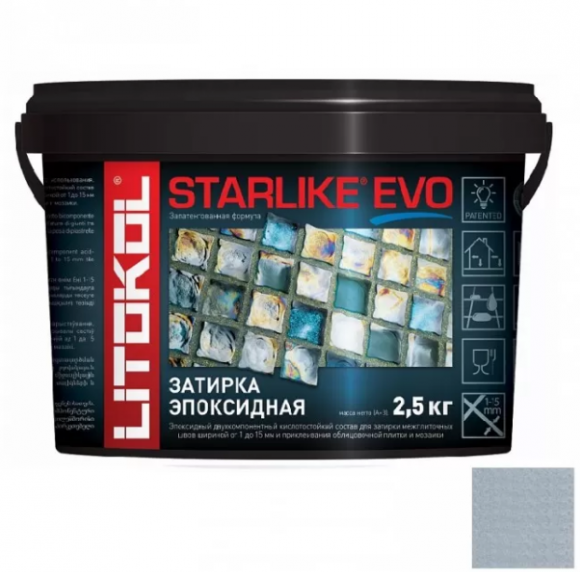 Litokol Starlike Evo Эпоксидная затирка 1-15 мм, 2,5 кг. Litokol Starlike Evo Эпоксидная затирка 1-15 мм, 2,5 кг.