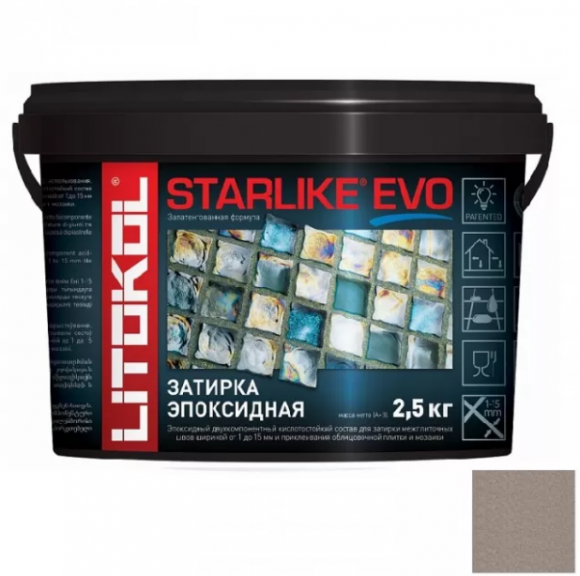 Litokol Starlike Evo Эпоксидная затирка 1-15 мм, 2,5 кг. Litokol Starlike Evo Эпоксидная затирка 1-15 мм, 2,5 кг.