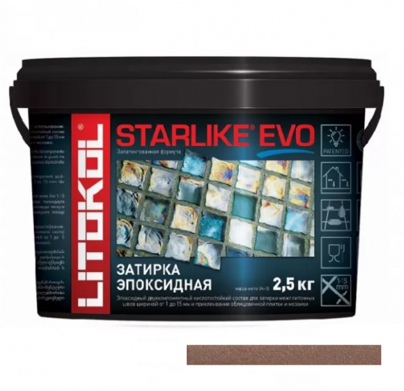 Litokol Starlike Evo Эпоксидная затирка 1-15 мм, 2,5 кг. Litokol Starlike Evo Эпоксидная затирка 1-15 мм, 2,5 кг.