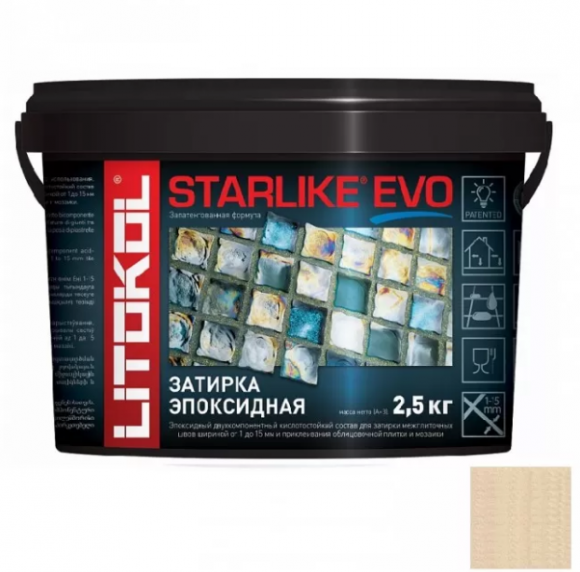 Litokol Starlike Evo Эпоксидная затирка 1-15 мм, 2,5 кг. Litokol Starlike Evo Эпоксидная затирка 1-15 мм, 2,5 кг.