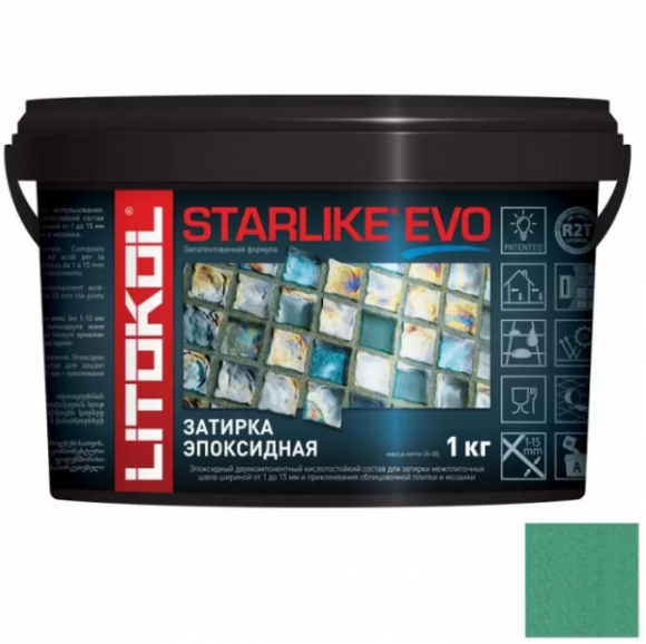 Litokol Starlike Evo Эпоксидная затирка 1-15 мм, 1 кг.