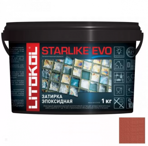 Litokol Starlike Evo Эпоксидная затирка 1-15 мм, 1 кг.