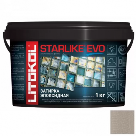 Litokol Starlike Evo Эпоксидная затирка 1-15 мм, 1 кг.