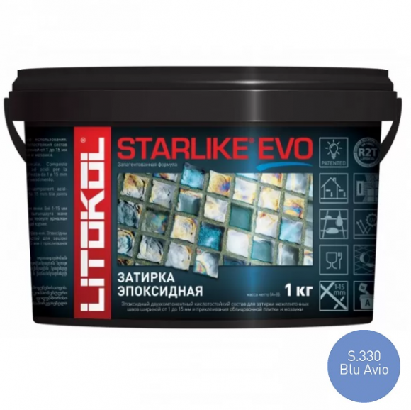 Litokol Starlike Evo Эпоксидная затирка 1-15 мм, 1 кг.
