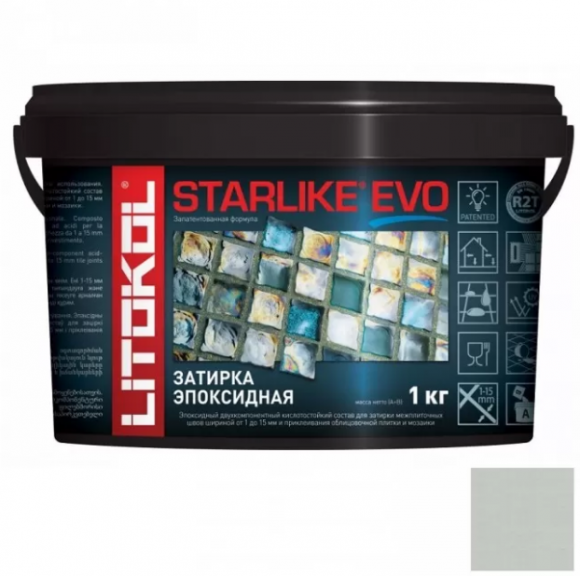 Litokol Starlike Evo Эпоксидная затирка 1-15 мм, 1 кг.