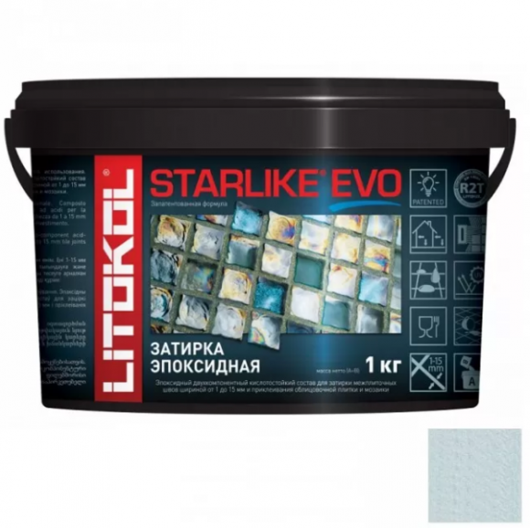 Litokol Starlike Evo Эпоксидная затирка 1-15 мм, 1 кг.