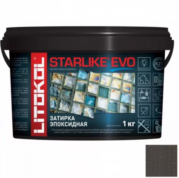 Litokol Starlike Evo Эпоксидная затирка 1-15 мм, 1 кг.