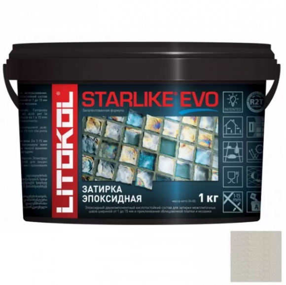 Litokol Starlike Evo Эпоксидная затирка 1-15 мм, 1 кг.