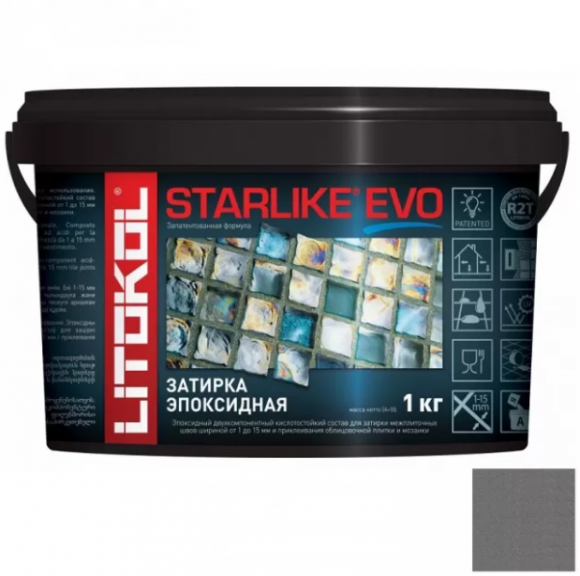 Litokol Starlike Evo Эпоксидная затирка 1-15 мм, 1 кг.