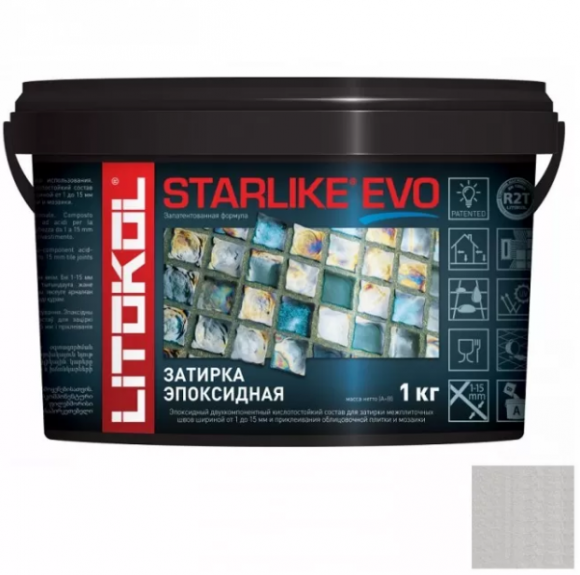 Litokol Starlike Evo Эпоксидная затирка 1-15 мм, 1 кг.