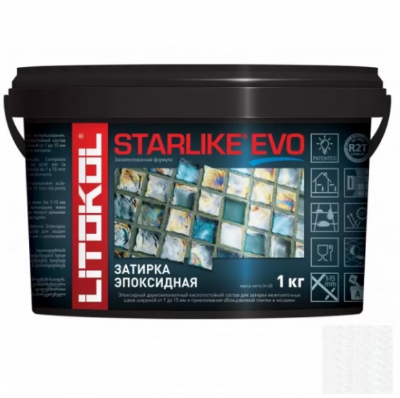 Litokol Starlike Evo Эпоксидная затирка 1-15 мм, 1 кг.