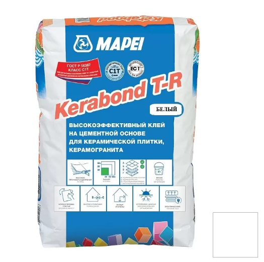 Mapei Kerabond T-R Клей цементный для плитки и керамогранита, 25 кг.